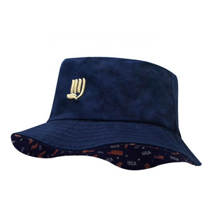 100% cotton custom bucket hat embroidery logo Wholesale New Character  Bucket Hat Custom Printed Wide Brim Buckets h