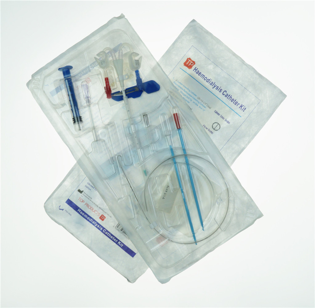 Temporary Medical Dialysis Catheter Sterile Dressing Kits Disposable Double Lumen Hemodialysis Catheter Set