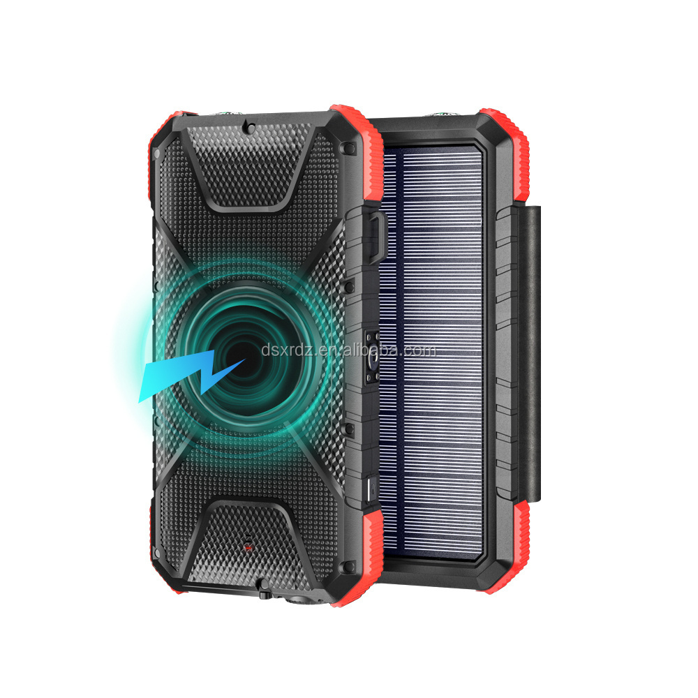 BLAVOR PN-W12 Plus Solar Charger 20000mAh Power Bank with 4 Solar Panels Portable Phone Charger Battery Pack For Outdoor camping