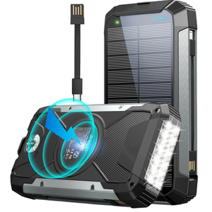 New PN-W25 Solar Power Bank 20000mAh Battery Pack Solar Battery Pack with Flashlight For Fast Charging Power Bank