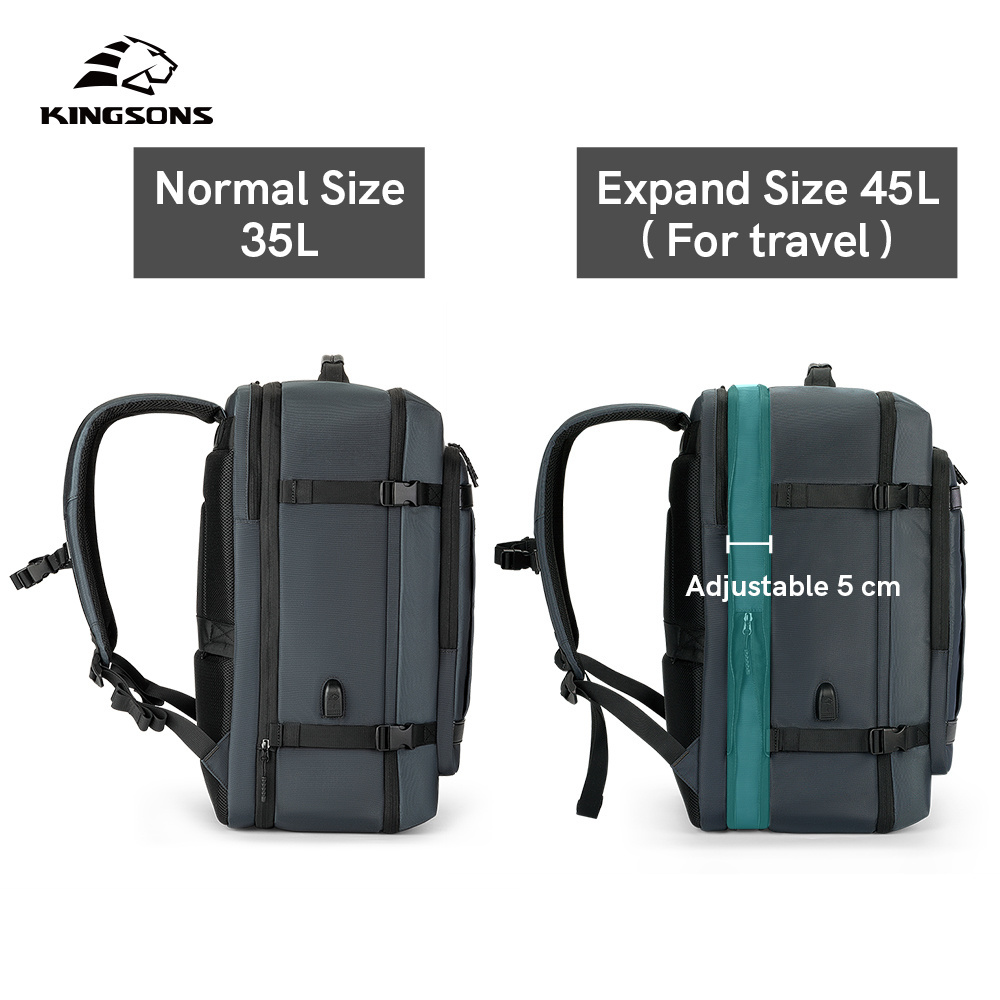 Premium quality expandable 35L/45L travel backpack with TSA lock waterproof 17 inches laptop mochila USB charge hiking bag pack