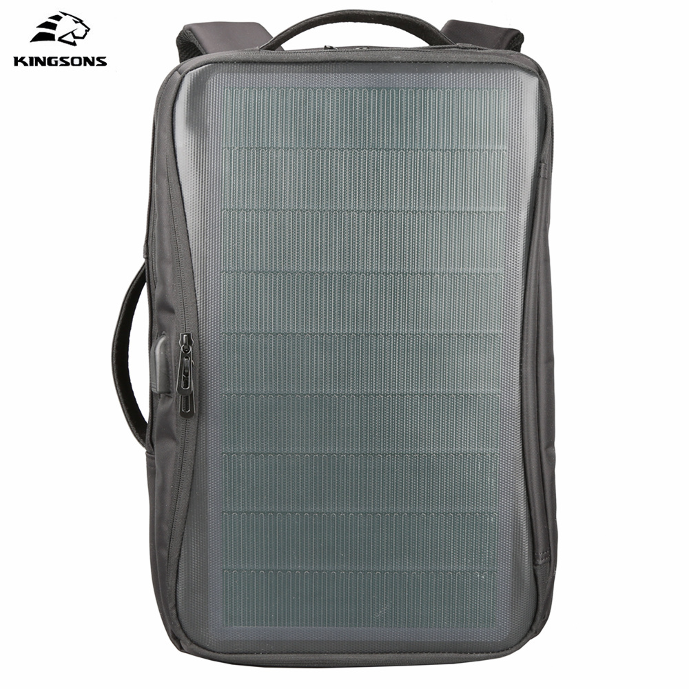 solar backpack waterproof laptop beam backpack with usb charger port solar panel anti-theft backpack bag