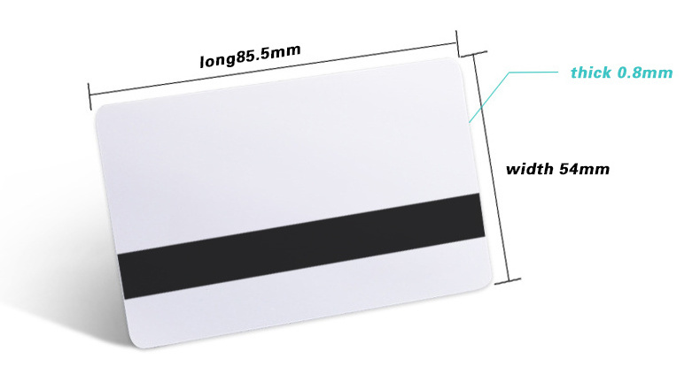 Custom Printable Blank Magnetic stripe Card Wholesale Blank Stripe Smart ID/IC Card Credit Card Size