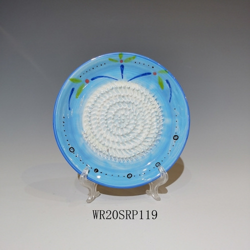 Handmade wholesale Ceramic grater garlic and ginger plate