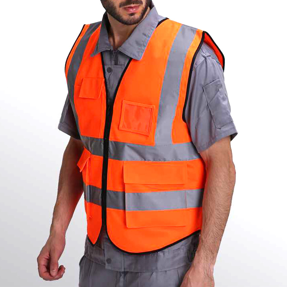 High Visibility Safety High Reflective Strip Neon Yellow Vest