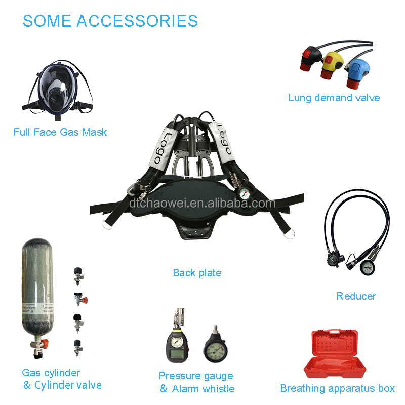 Fire fighting equipment Air Supply Breathing Apparatus Scba Industrial Protection Self Contained Breathing Apparatus