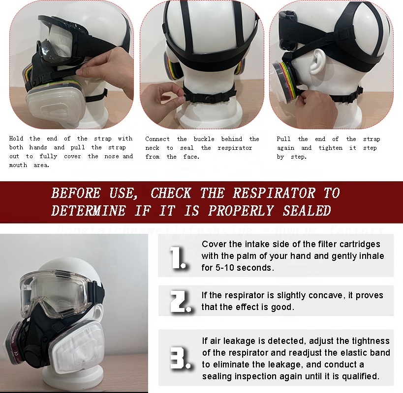 EN140 EN143 M301 Paint Cover Half Dust Face Cover Gas Mask Respirator for Painting and Welding