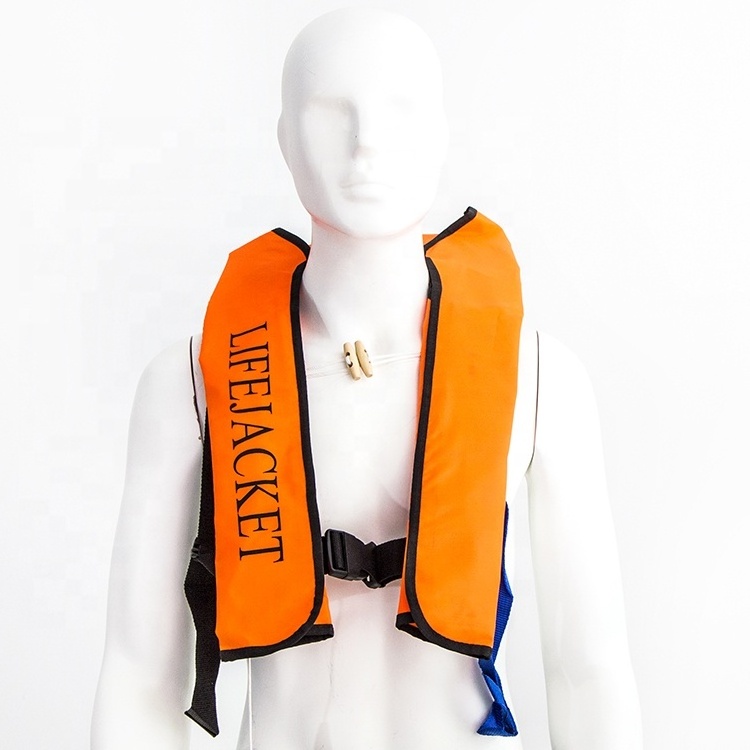 automatic 150N inflatable swimming fishing lifejacket portable marine adult PFD life jacket with co2 cylinder