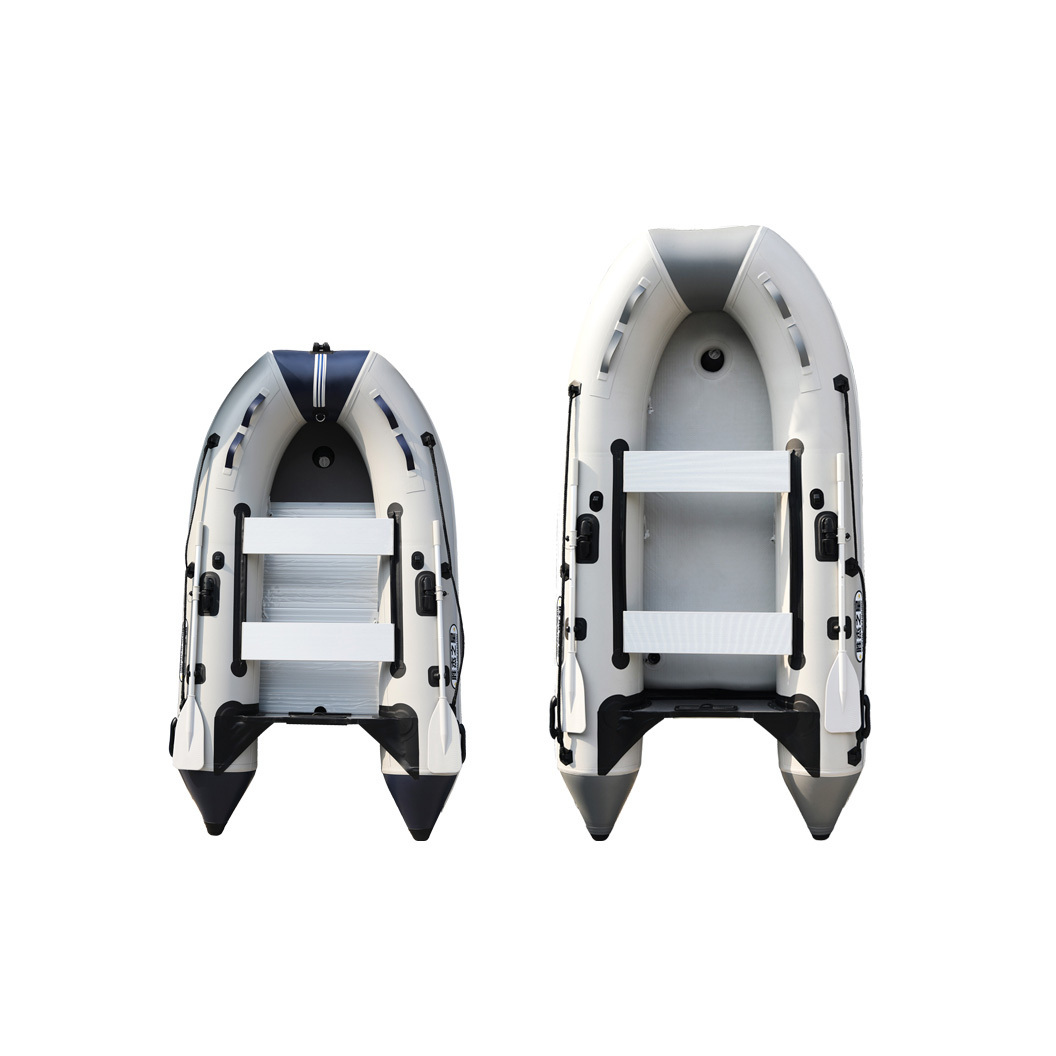 High Inflatable thickened aluminum alloy floor fishing boat rescue motor boat for 3 persons