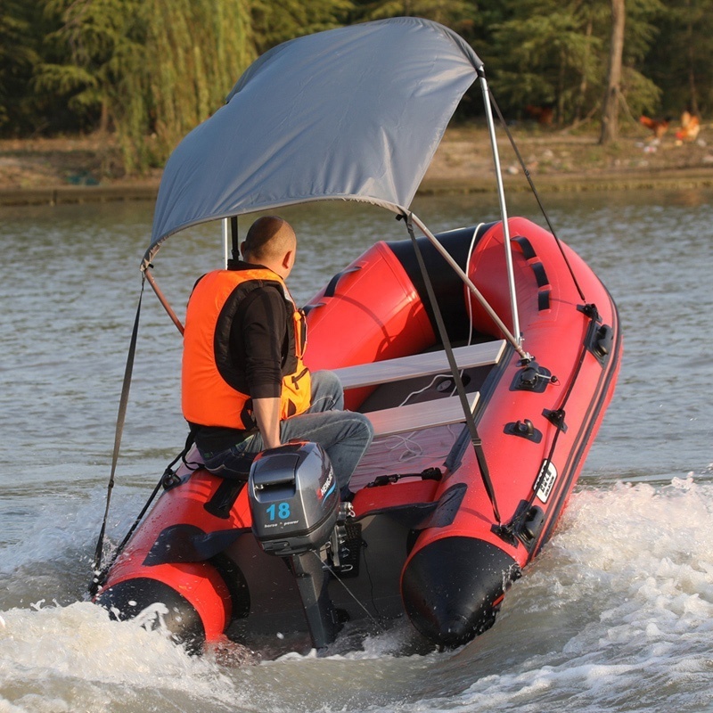 Wholesale PVC Folding Inflatable Fishing Motor Rescue Boat with Aluminium floor