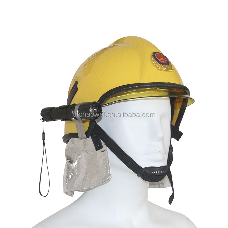 European-style firefighting fireman rescue safety helmet with helmet lamp