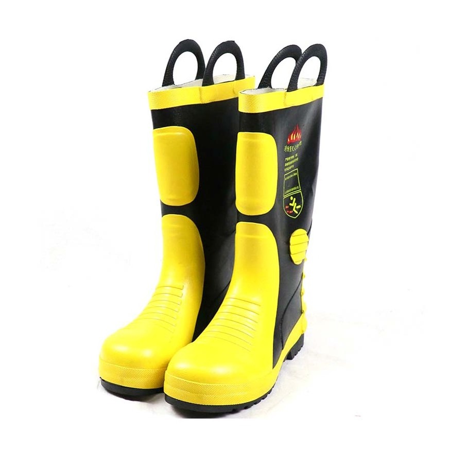 High Temperature Resistant Waterproof Shoes Fireman Protection Rubber Fire Fighting Safety Boots