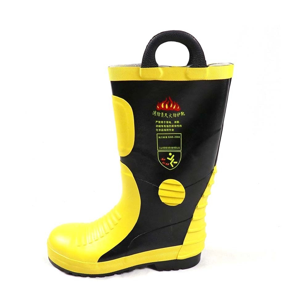 High Temperature Resistant Waterproof Shoes Fireman Protection Rubber Fire Fighting Safety Boots