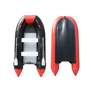 Wholesale PVC Folding Inflatable Fishing Motor Rescue Boat with Aluminium floor