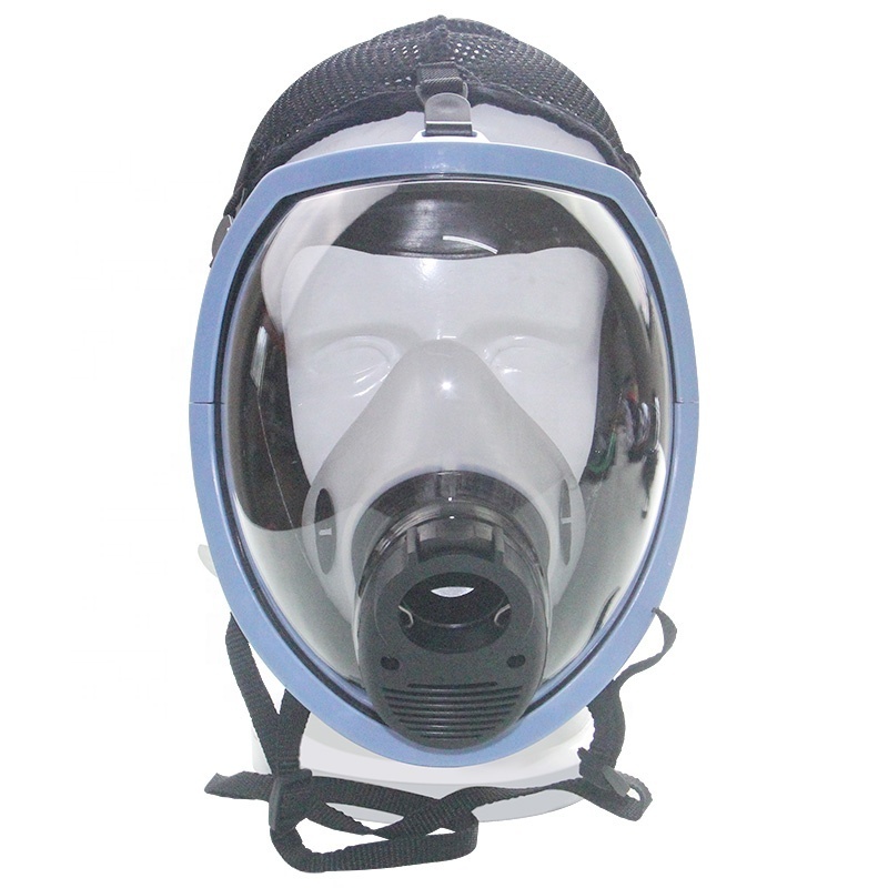 Full face chemical gas mask for breathing apparatus