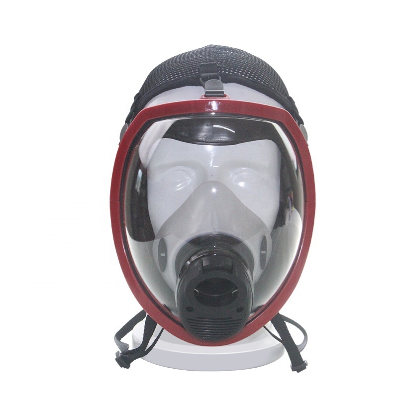 Full face chemical gas mask for breathing apparatus