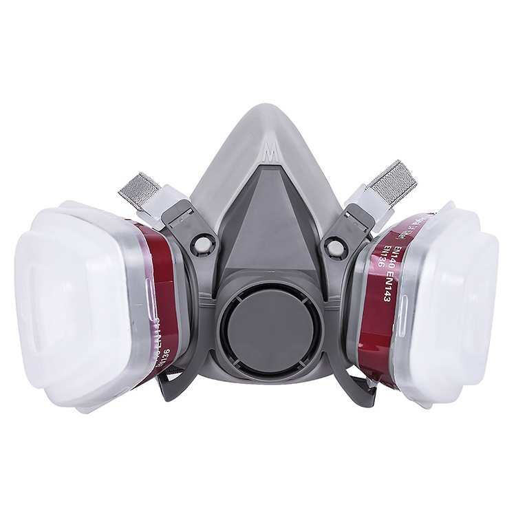 Protective Chemical Industry Decoration Protection Gas Mask Respirator 6200 for Paint Rubber Fabric with Cartridge Spray