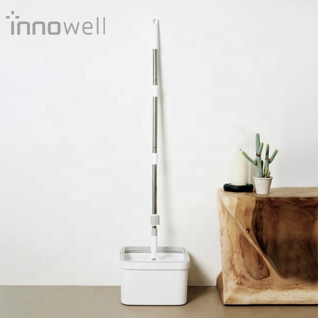 Innowell always clean water wash microfiber separable sewage single bucket  system 360 spinning floor mop rotating