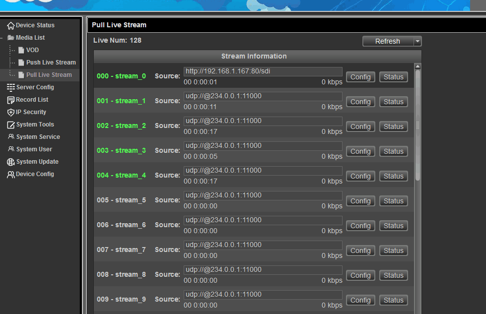 Server IPTV Channels Distribution 10k Users Concurrent 4K IPTV Streaming Server IPTV/OTT Solution