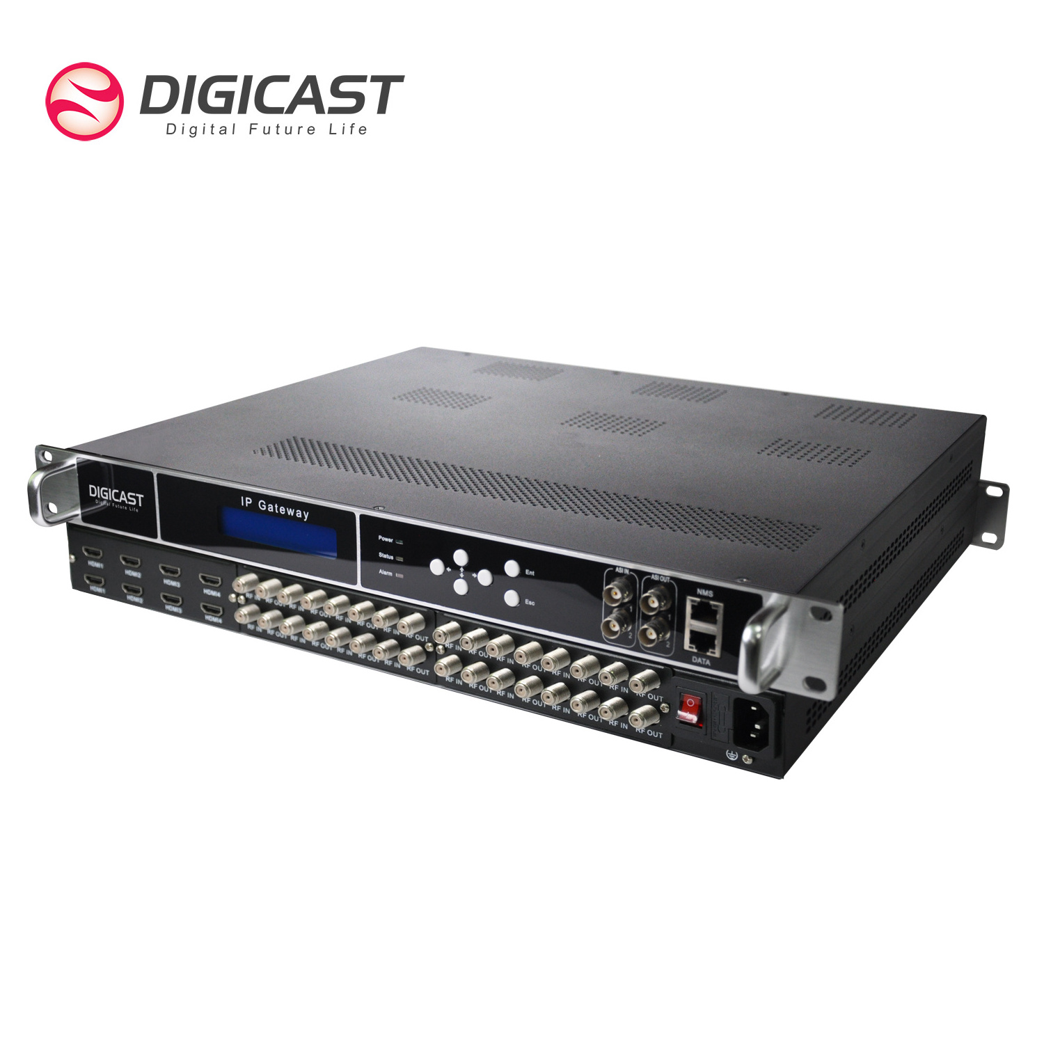 DMB-90E Plus IP Gateway Professional FTA DVB-S/S2 Tuner+HD MI to IP UDP Multiplexer Digital TV Head-End System Web Management