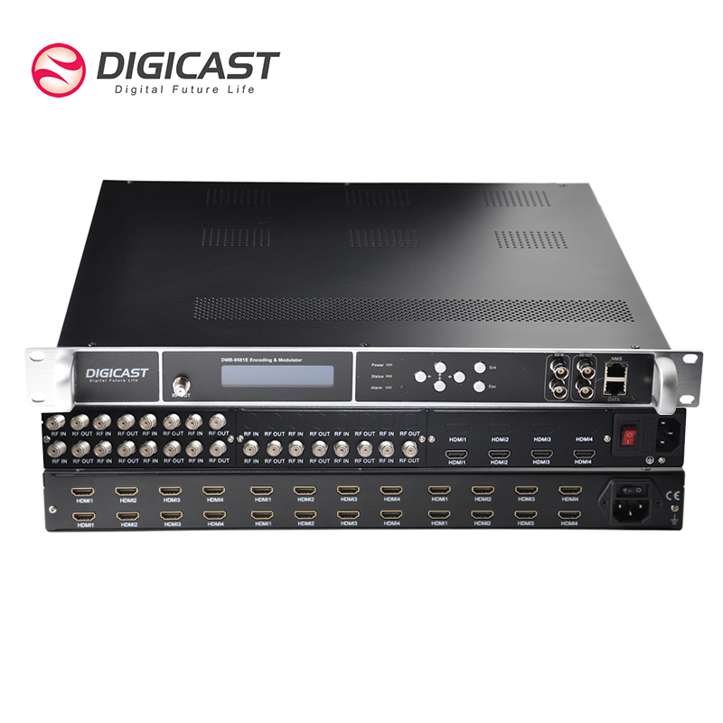 HD MI RF DVB-T DVB-C ISDB-T H.264 Encoder Modulator Multi-Channel Digital TV Head-End System Accepts IP ASI Input UDP Protocol