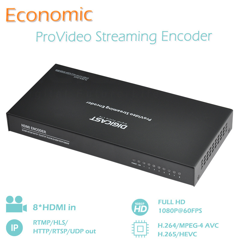 IPTV Live Streaming Free Shipping 8 Channel Video IP Video Encoder IPTV Cable TV Digital Encoder For Iptv Server