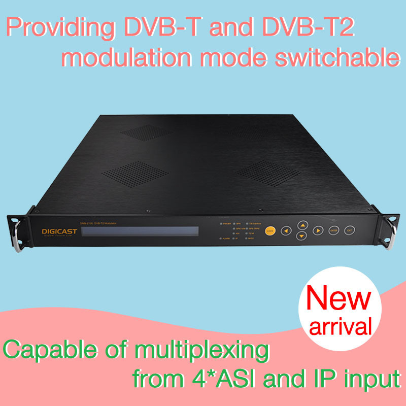 Modulator DVBT2 DTV Terrestrial TV DVB-T2 Modulator BNC 1PPS Input Loop out UDP 10MHz Reference IPTV To DVB T Modulator