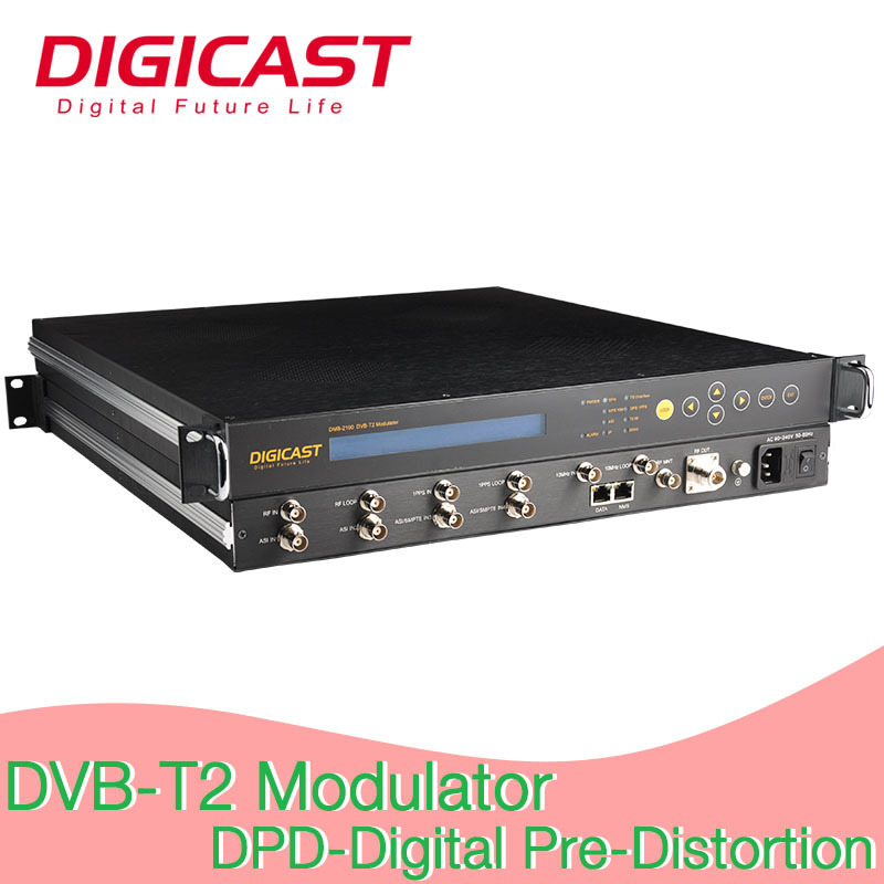 Modulator DVBT2 DTV Terrestrial TV DVB-T2 Modulator BNC 1PPS Input Loop out UDP 10MHz Reference IPTV To DVB T Modulator