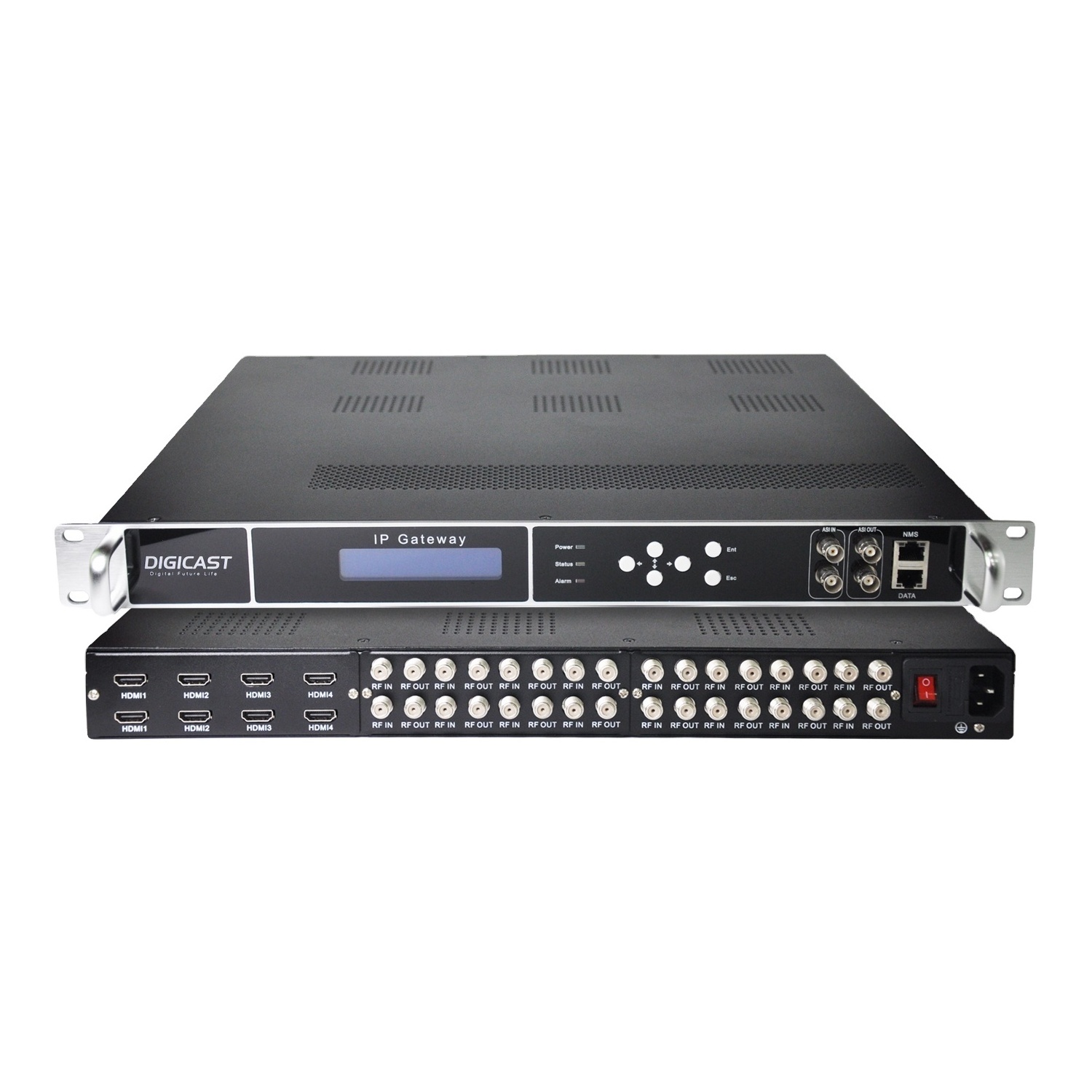 DMB-90E Plus IP Gateway Professional FTA DVB-S/S2 Tuner+HD MI to IP UDP Multiplexer Digital TV Head-End System Web Management