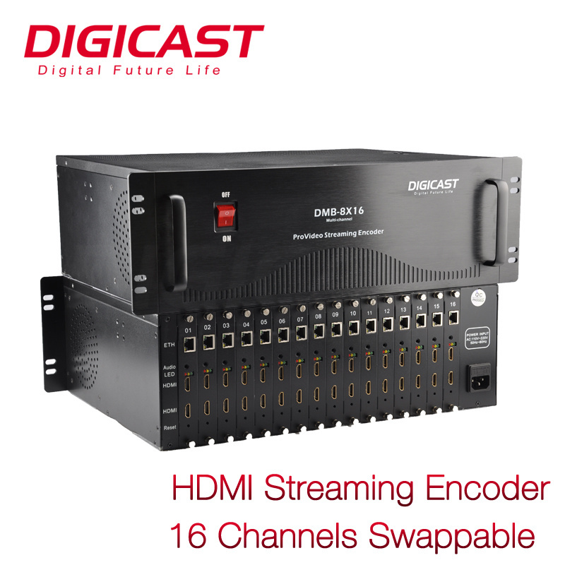 Digicast H.265 HD Encoder Live Streaming Video Encoder 16 Channel IPTV Encoder