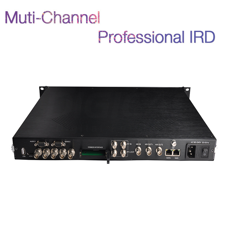 Digital HD/SD MPEG2/H.264 2*Tuner HD/SD DVB-T Receiver IRD Satellite Receiver Integrated 4:2:2 Receiver Decoder