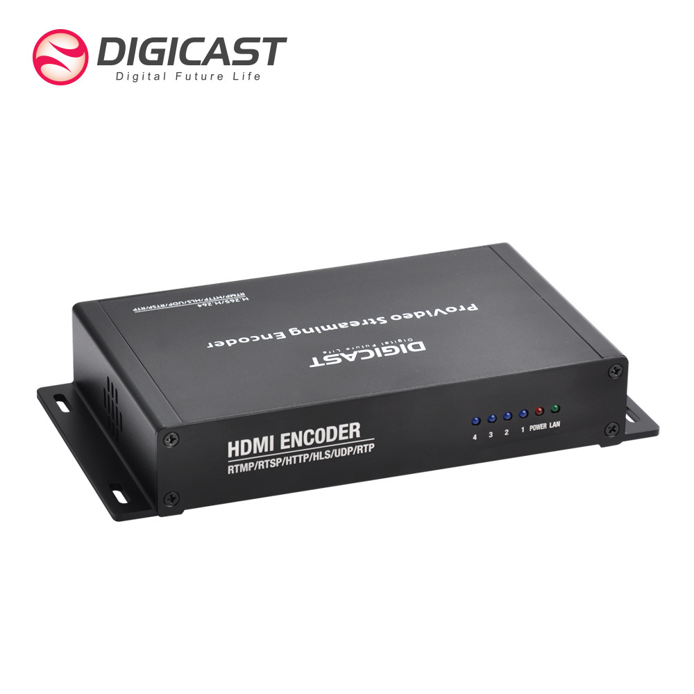 DMB-8904A-EC 4 Channel Digital Encoder HD MI To H265  IPTV Streaming Encoder For Facebook Yotube