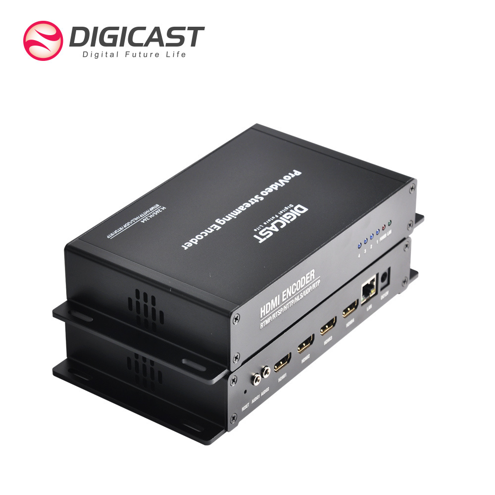 DMB-8904A-EC 4 Channel Digital Encoder HD MI To H265  IPTV Streaming Encoder For Facebook Yotube