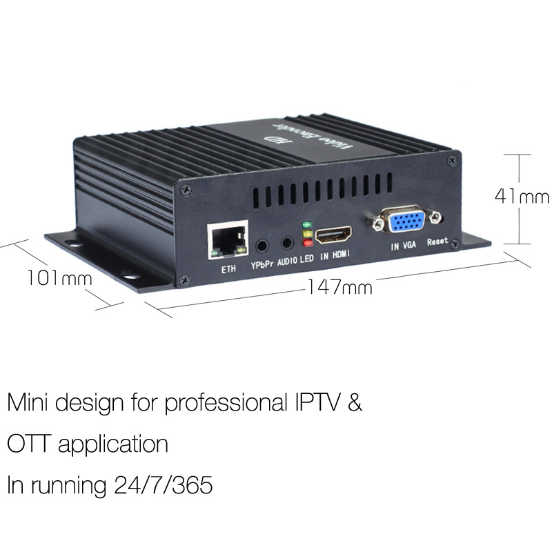 IPTV OTT System Streaming Server Live Broadcasting Encoder H265 Encoder Video