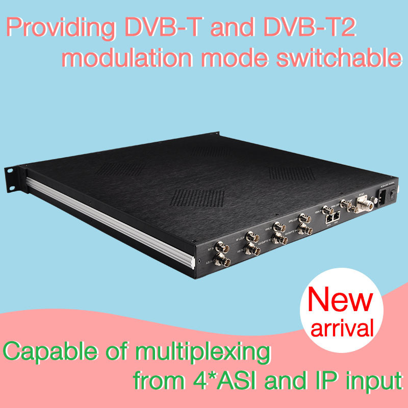 Modulator DVBT2 DTV Terrestrial TV DVB-T2 Modulator BNC 1PPS Input Loop out UDP 10MHz Reference IPTV To DVB T Modulator