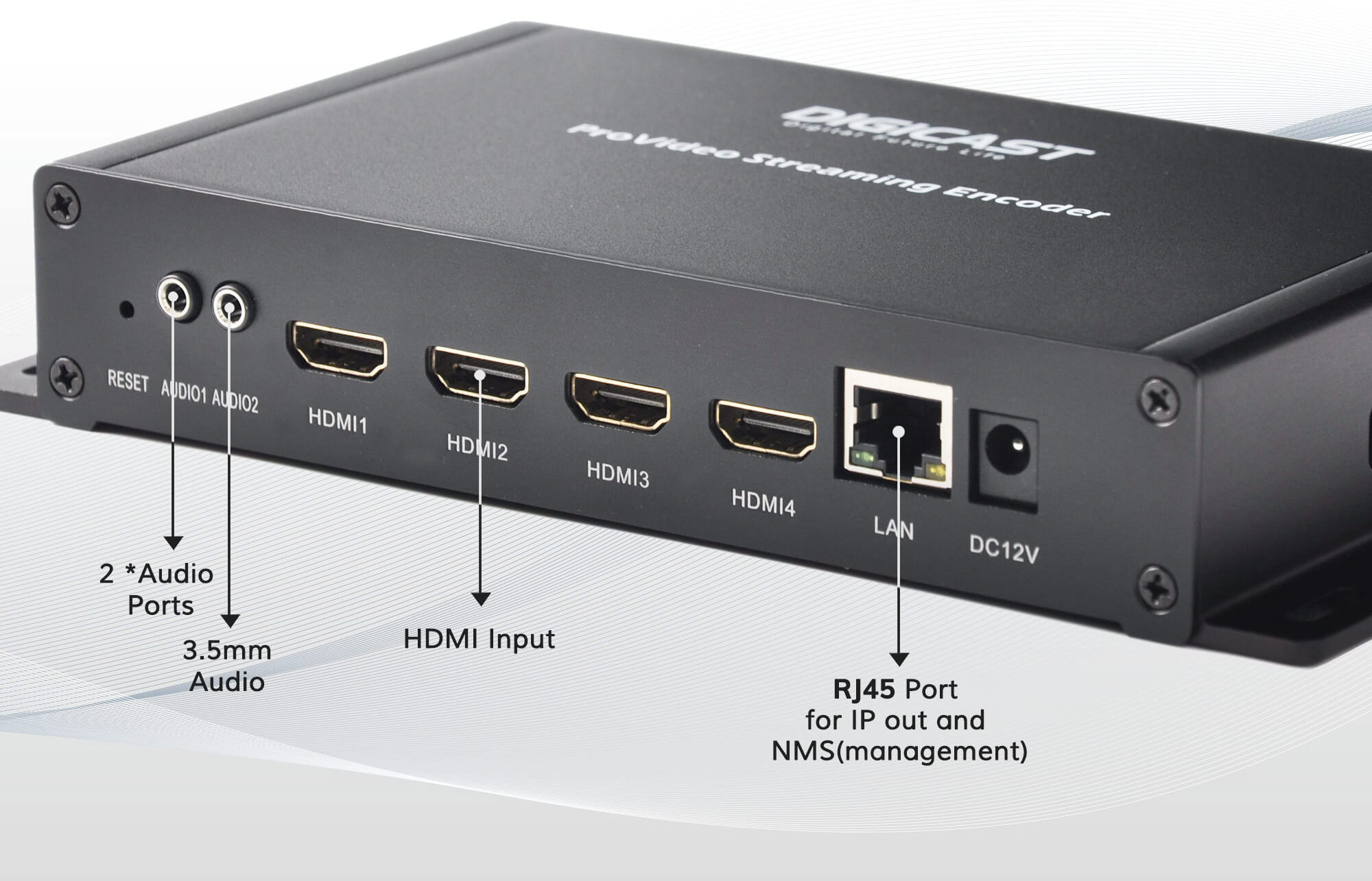 DMB-8804A-EC 4 HD MI To H264 Digital Encoder HD MI IP IPTV Streaming Encoder For Facebook Yotube