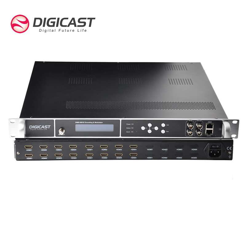 HD MI RF DVB-T DVB-C ISDB-T H.264 Encoder Modulator Multi-Channel Digital TV Head-End System Accepts IP ASI Input UDP Protocol