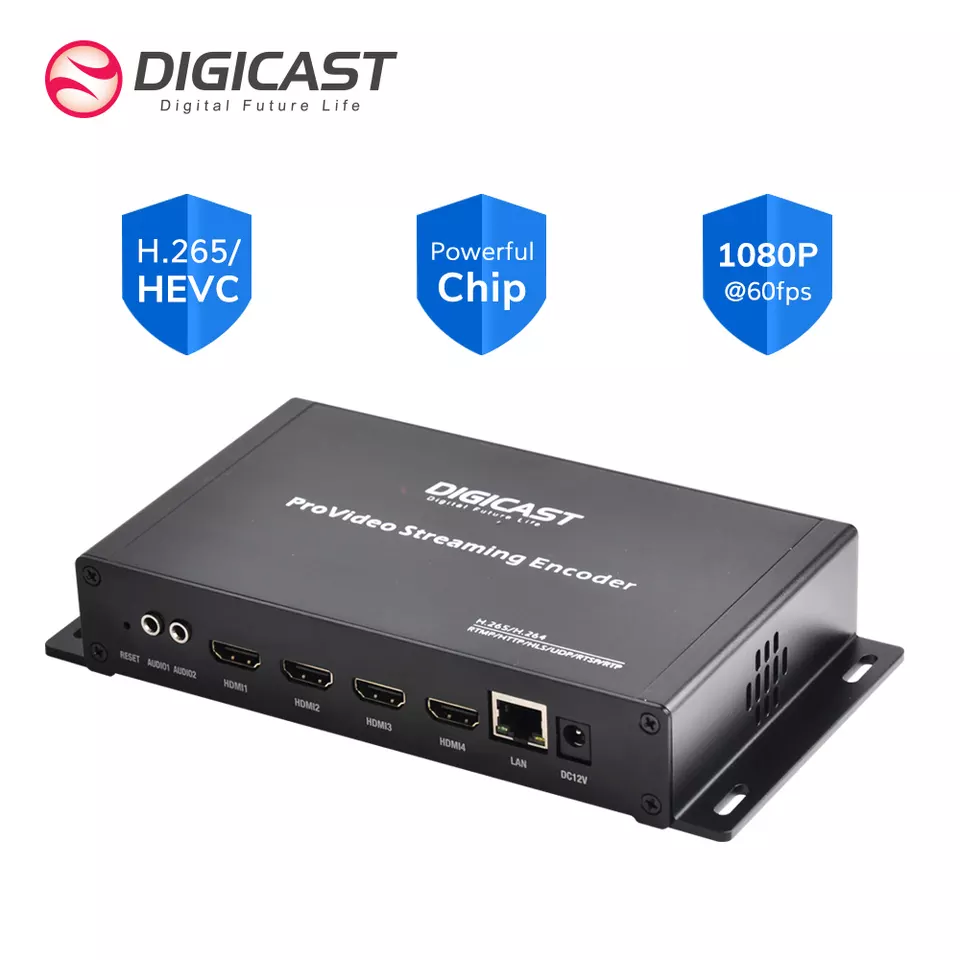 DMB-8904A-EC 4 Channels H.264/H.265 Full HD 1080P@30fps Video Encoder