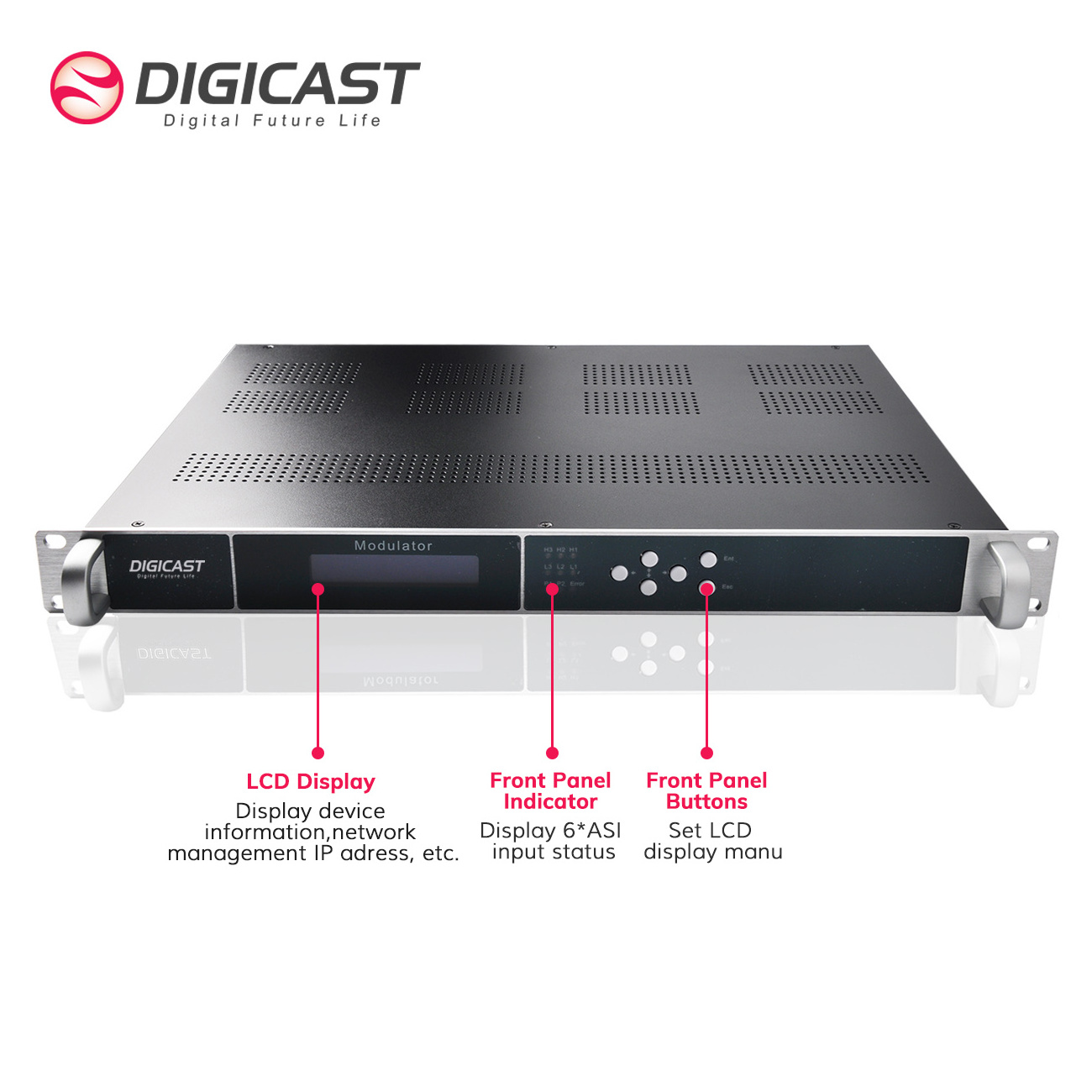 DMB-5100E TV Broadcasting Multi Channel CATV IP QAM Cable TV Digital Modulator IP To RF Modulator