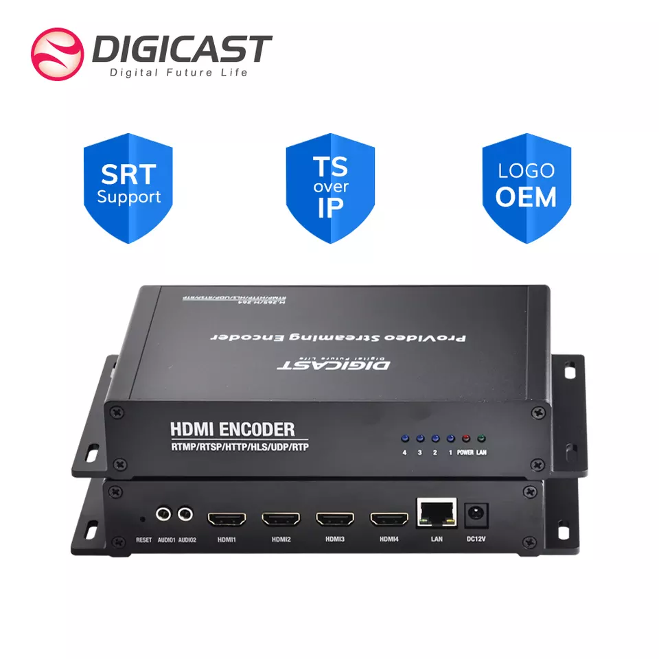 DMB-8904A-EC 4 Channels H.264/H.265 Full HD 1080P@30fps Video Encoder