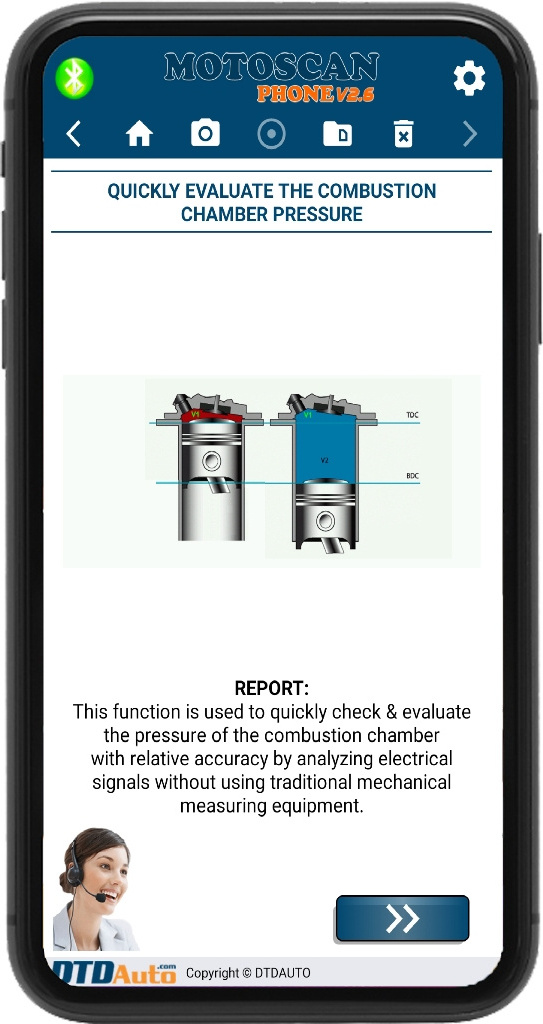 DTDAuto Motoscan Phone - Motorcycles Diagnostic Device Repairing faults for Engine, ABS system, Smart Key connect via Blue-tooth