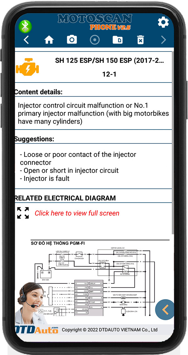 Motoscan Phone Diagnostic Tool Full Option Reprogram and upgrade ECM firmware for Motorcycles