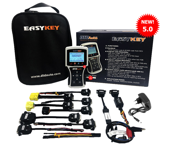 EASYKEY Motorcycle Key Programmer with advanced ODO value correction function for HONDA, YAMAHA, SUZUKI, PIAGGIO, VESPA