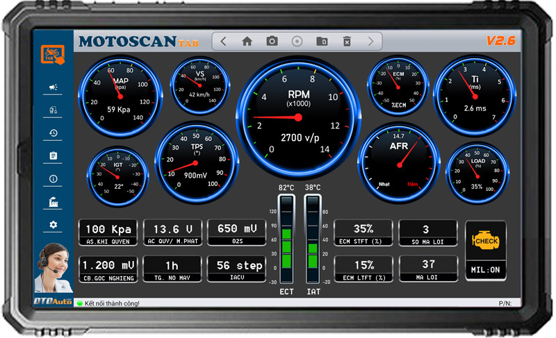 Motoscan Tab Diagnostic Equipment has integrated compact, designed beautiful, professional, high-strength mechanics