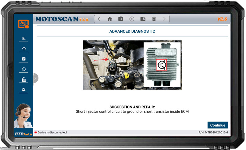 MOTOSCAN TAB DIAGNOSTIC TOOL SMART DEVICE TO DIAGNOSE, REPAIR ELECTRONIC AND ELECTRICAL SYSTEMS FOR NEW GENERATION MOTORCYCLES