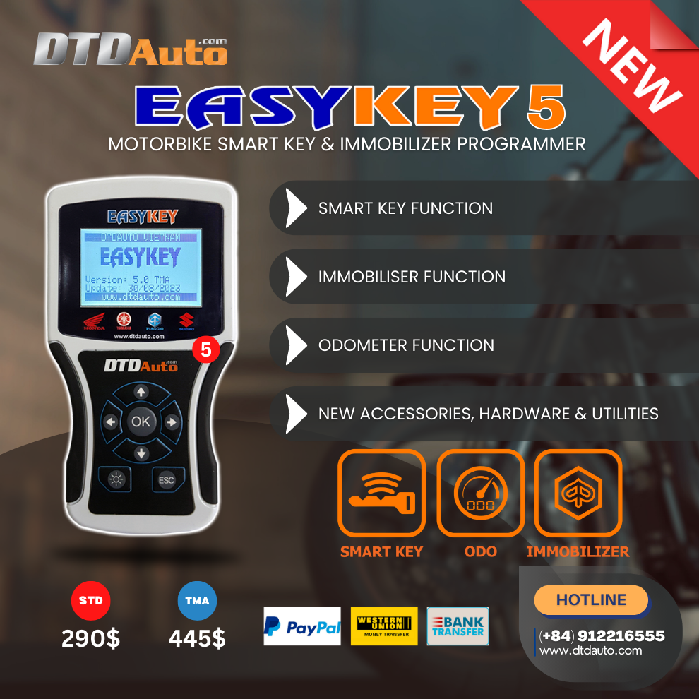 Newest Version 5.0 Motorbike Smart Key Programmer EASYKEY Programmer for microcontroller Motorcycle SmartKey Diagnostic Tools