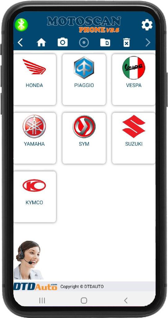 DTDAUTO MOTOSCAN PHONE -  Smart Device to Diagnose Faults, Support to test SCU Operation of Manufacturers HONDA, YAMAHA, SUZUKI: