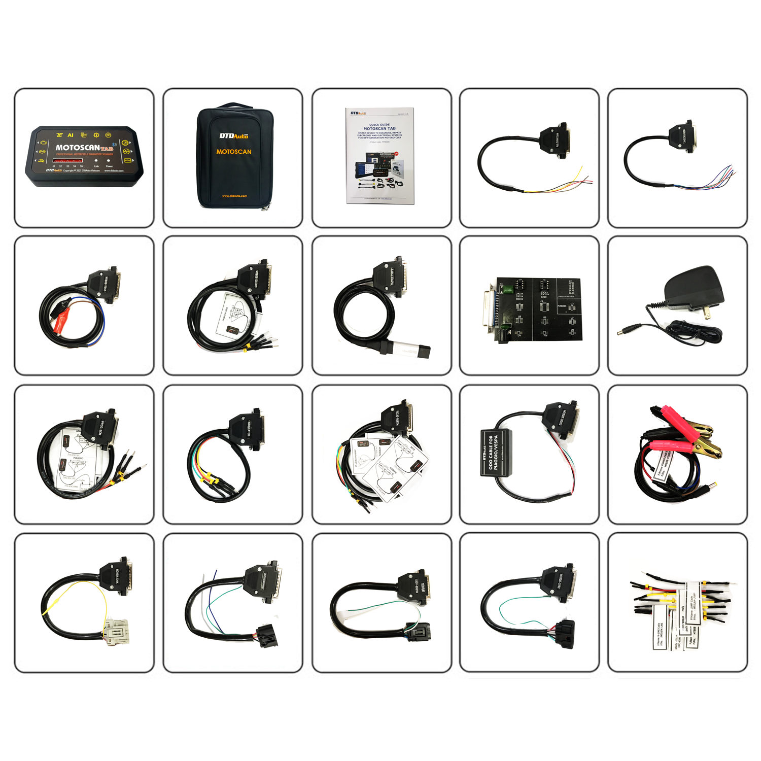 A high-end product that analyzes and determines faults of electronic fuel injection motorcycles: MOTOSCAN TAB