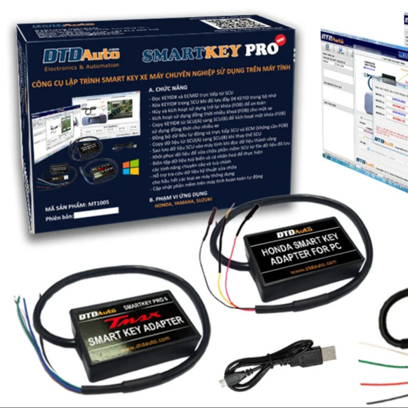 SMARTKEY PRO 7 - Smart key programmer for motorbikes using MOTODATA connect to SCU via cables for HONDA, YAMAHA, SUZUKI