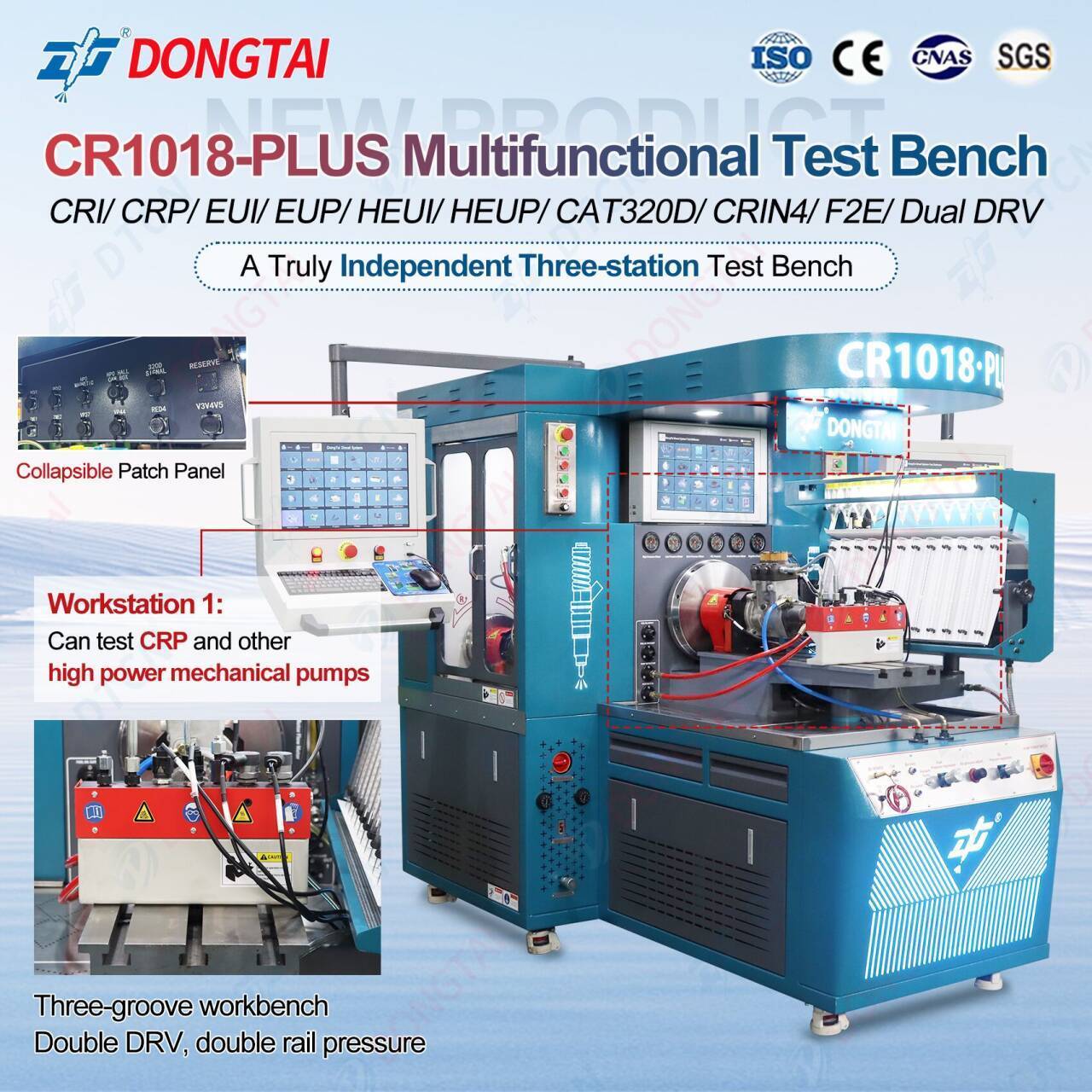 CR1018-PLUS Multifunctional Test bench For testing CRI/CRP/EUI/EUP/HEUI/CAT320D/CRIN4/F2E/DRV